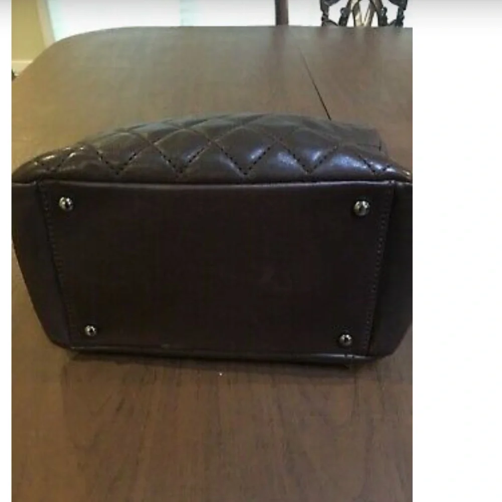AUTHENTIC  CHANEL BROWN  SOFT LEATHER